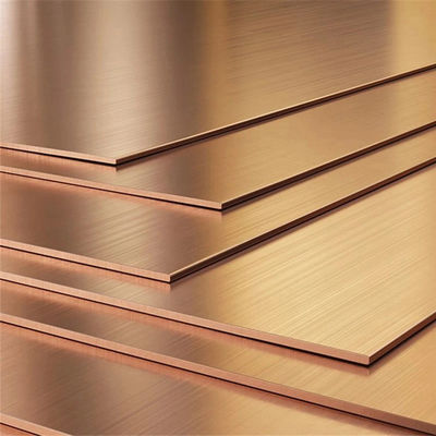 Hot Rolled 99.99% Purity Copper Sheet 1 Ton Minimum Order Density 8.9 Hardness 35-45